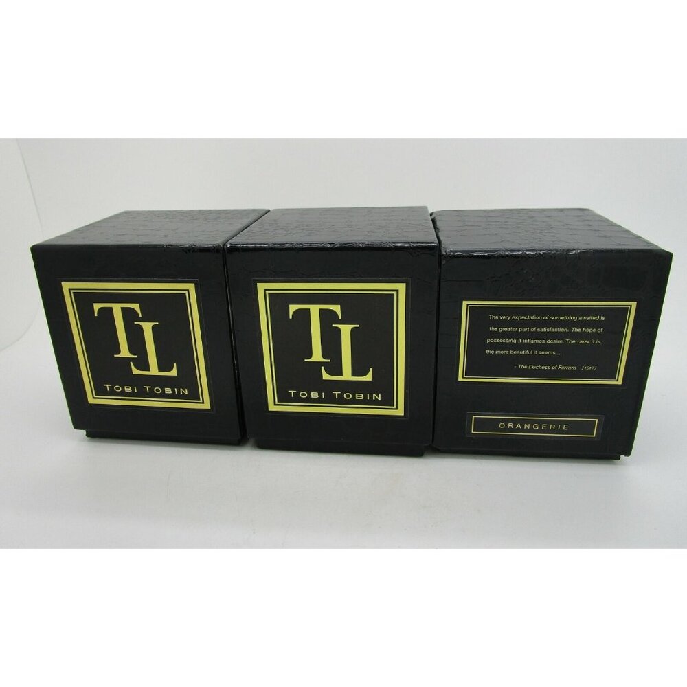 Lot of 3 - Tobi Tobin ORANGERIE 4 oz 2-Wick Luxury Scented Candles NEW